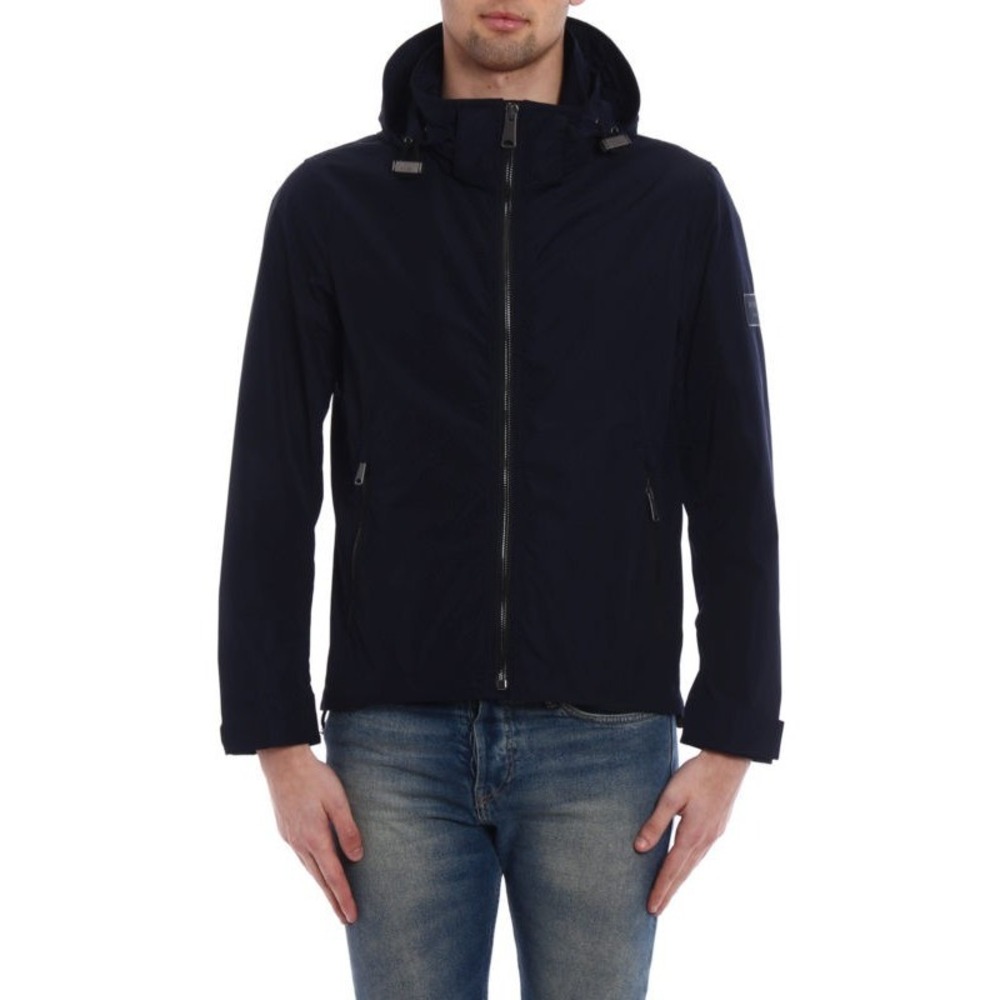 Burberry London Hedley Hooded Zip-Up JacketMen 52 Navy Packable Hood $590